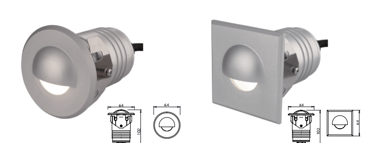 đèn âm tường mặt sáng elip BL-AT-64-3 3w