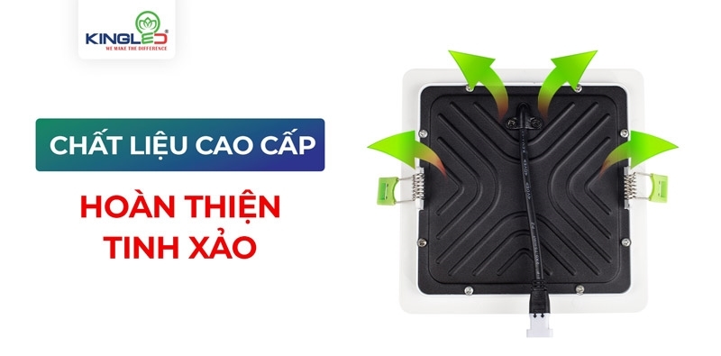 Chất liệu nhôm đúc cao cấp, hoàn thiện với sơn tĩnh điện tăng độ bền