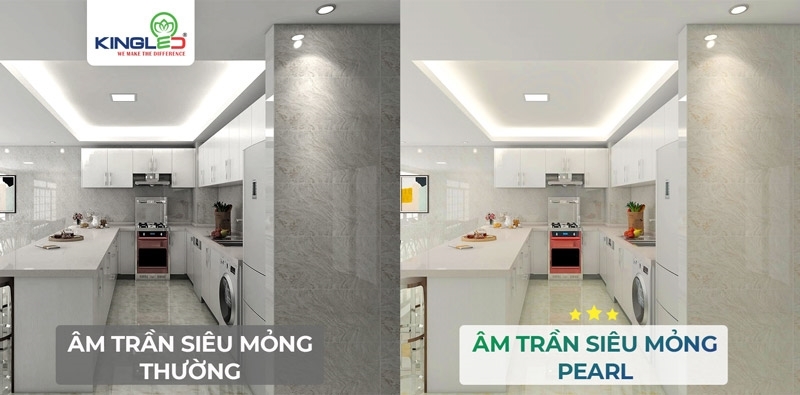 Đèn âm trần siêu mỏng Kingled 9w mặt vuông đem lại chất lượng ánh sáng tốt vượt trội