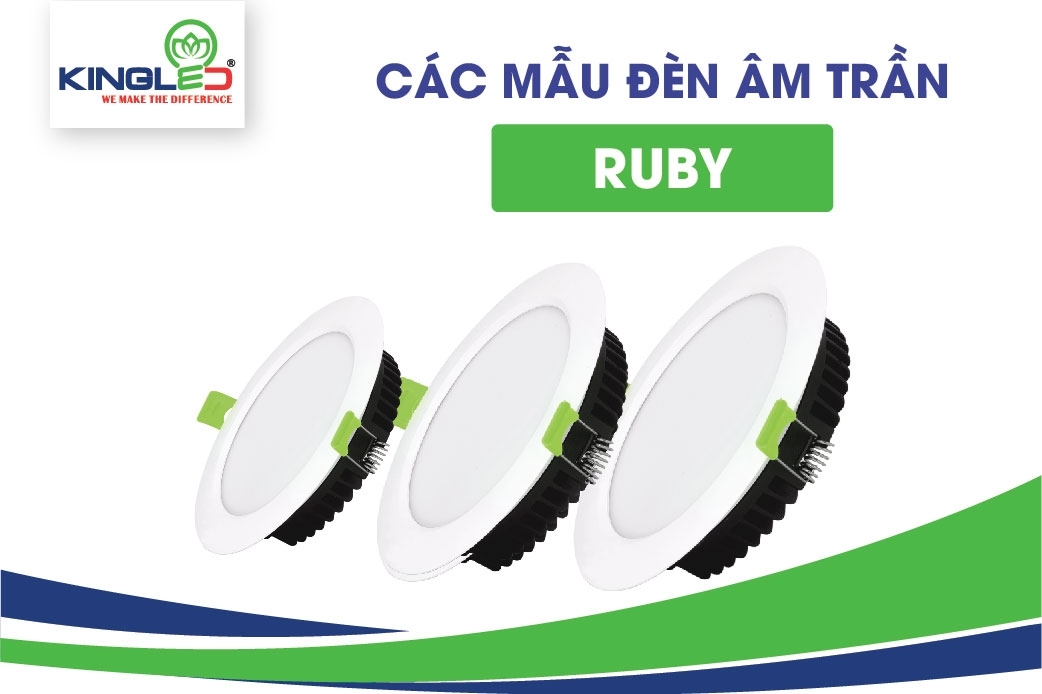Các mẫu đèn led âm trần Ruby Kingled