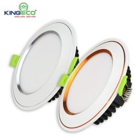 Đèn led Kingeco 7W mặt cong, viền màu với ánh sáng đơn sắc 3 màu: Trắng hoặc Vàng hoặc Trung tính, tuổi thọ 50.000h, bảo hành 24 tháng