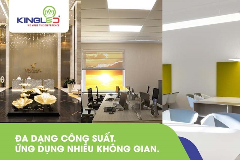 Đèn panel tấm lớn có thể ứng dụng nhiều không gian hơn