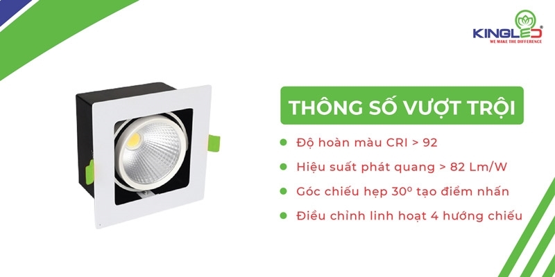 Đèn Spotlight hộp đơn 10w có nhiều thông số vượt trội