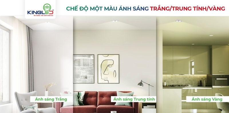 Chế độ ánh sáng đơn sắc viền màu của đèn diamond Kingled