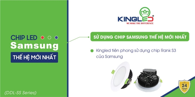 Chip led Samsung cho chất lượng ánh sáng vượt trội