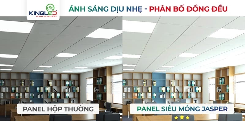 Ánh sáng dịu nhẹ, phân bố đồng đều hơn