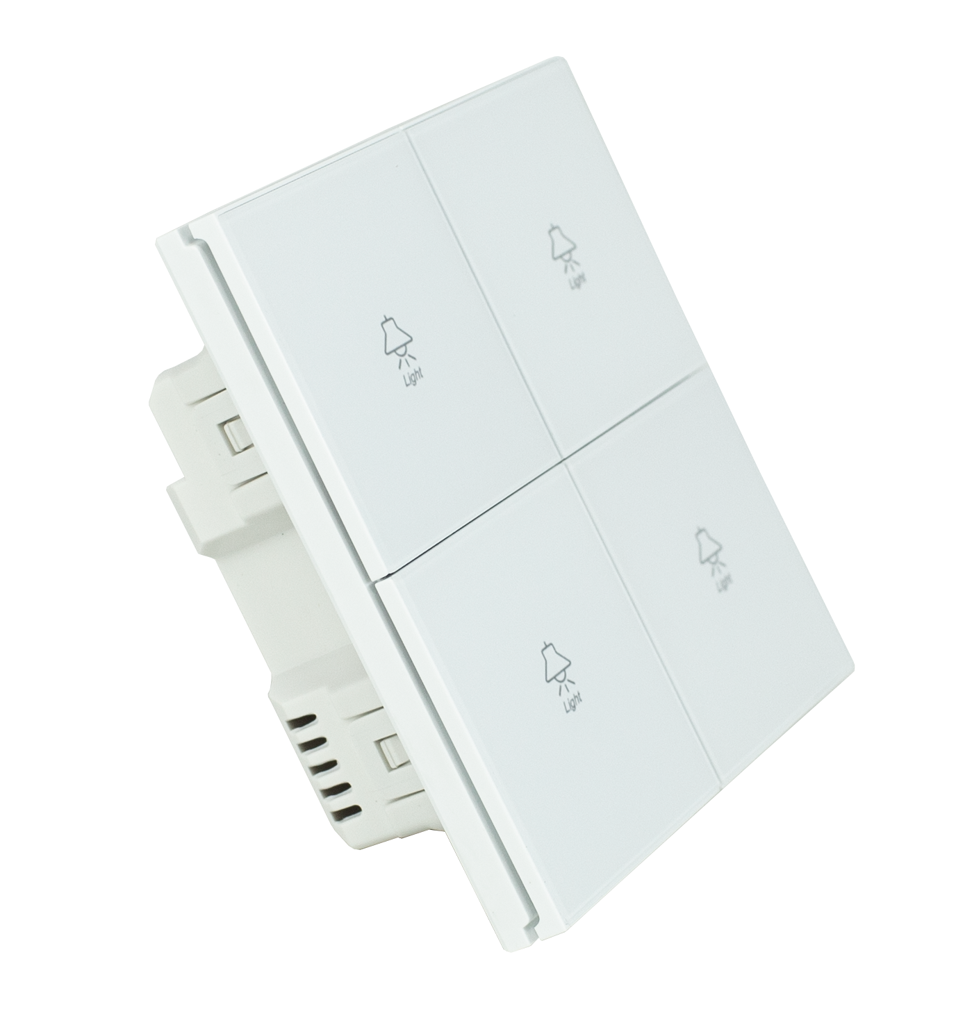 Công tắc cảm ứng 4 nút, màu trắng