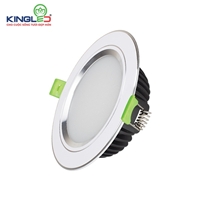 Đèn led âm trần Diamond 10W lỗ khoét 90, Mặt phẳng Viền Bạc, 3 màu ánh sáng. Sử dụng chip led  Samsung CRI>90, bảo hành 2 năm chính hãng, tuổi thọ 50.000 giờ.