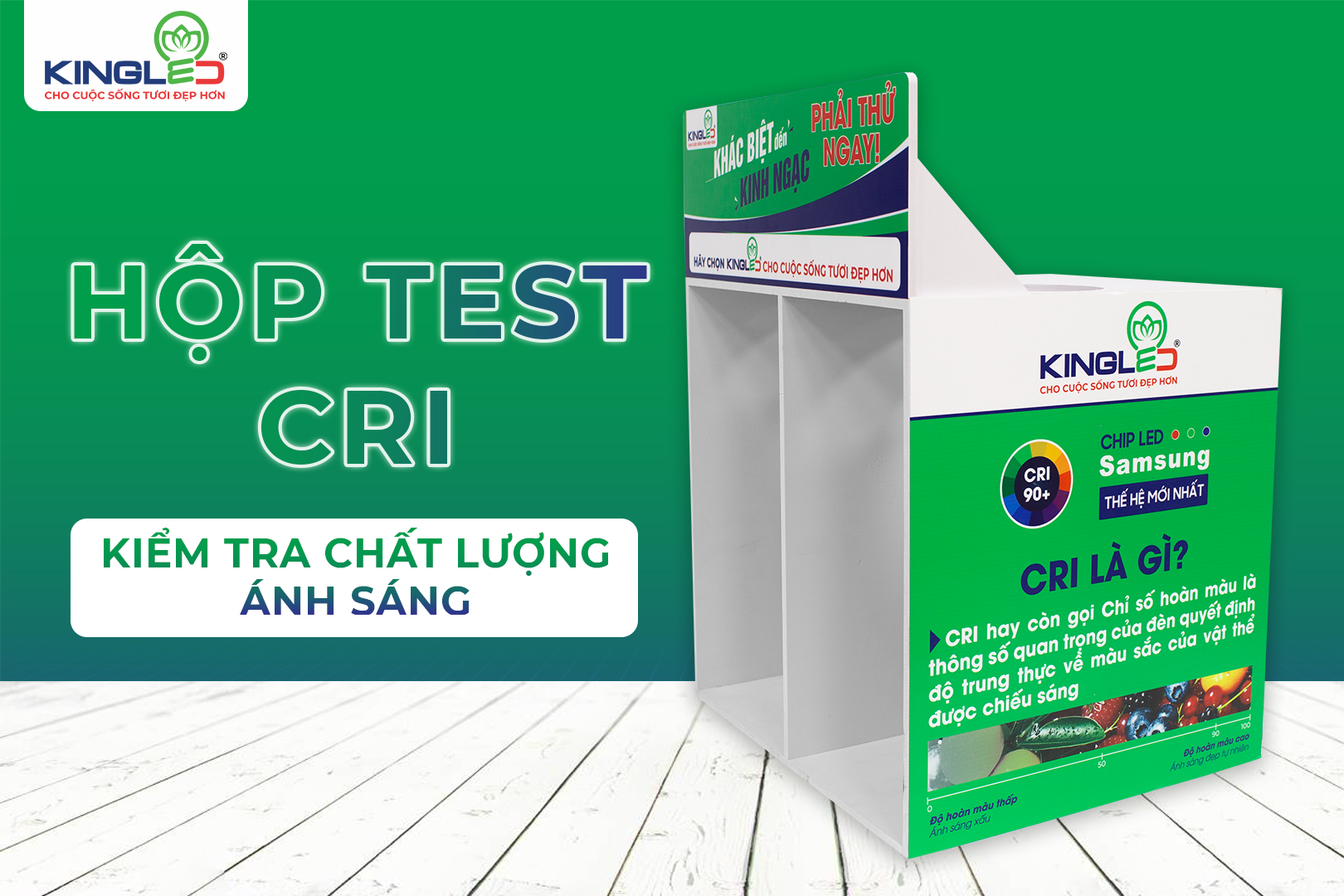 Hướng dẫn kiểm tra chất lượng ánh sáng đèn led với hộp test CRI