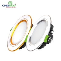 Đèn led Âm trần tán quang đơn sắc Kingeco 9W, lỗ khoét 90. Thiết kế mặt phẳng, viền bạc/vàng sang trọng, sử dụng chip Led Samsung cho hiệu suất và tuổi thọ vượt trội, bảo hành 2 năm đổi mới chính hãng Kingeco
