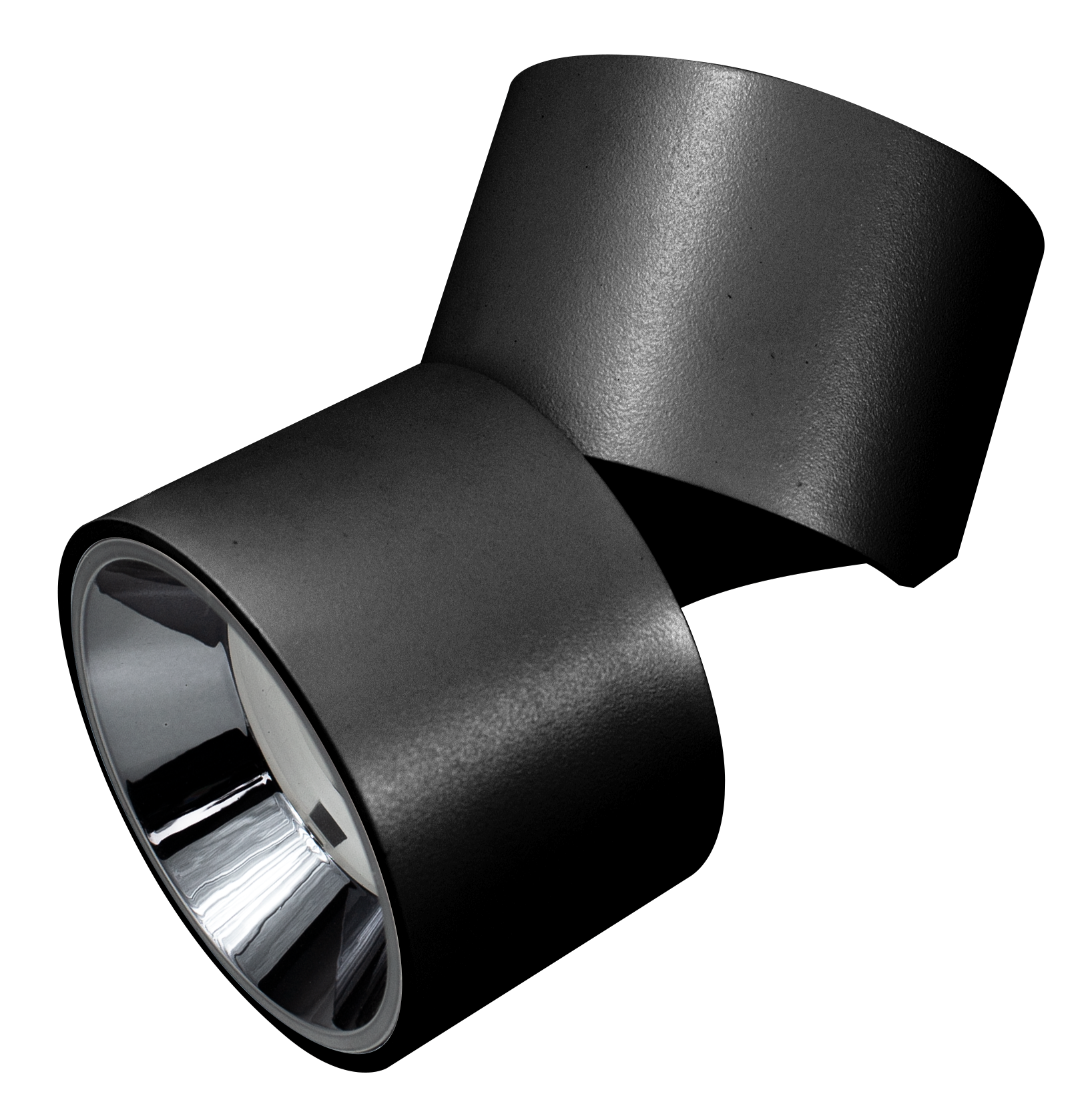 Đèn led ống bơ chiếu rọi GẬP 12W, đơn sắc, vỏ đen, chip Samsung