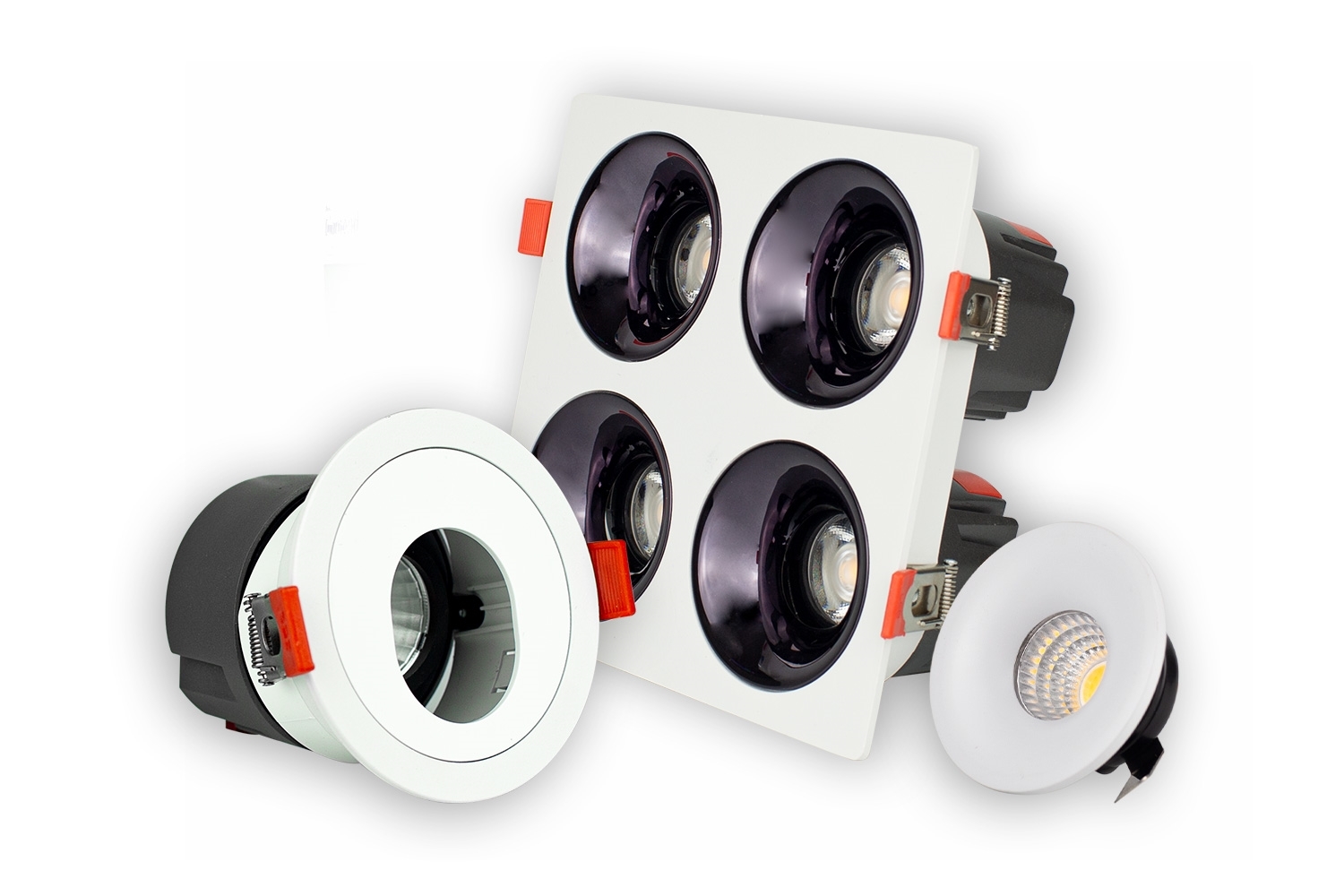 Spotlight âm trần công suất 7W-10W-16W-20W-30W, đa dạng kiểu dáng, đổi góc chiếu linh hoạt, bảo hành 24 tháng đổi mới