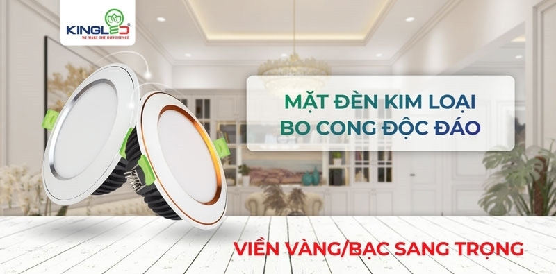 Đèn led 3 màu Diamond mặt bo cong độc đáo
