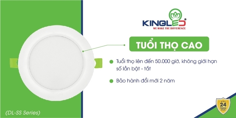 Đèn Kingled chip led thế hệ mới hiệu suất chiếu sáng cao, tuổi thọ vượt trội