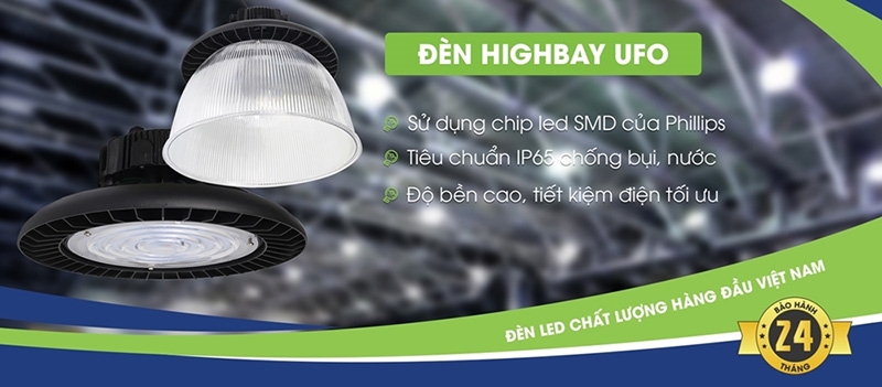 Đèn Highbay UFO ứng dụng được cho nhiều không gian khác nhau